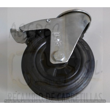 Rueda Giratoria con Freno 125/37.5-50